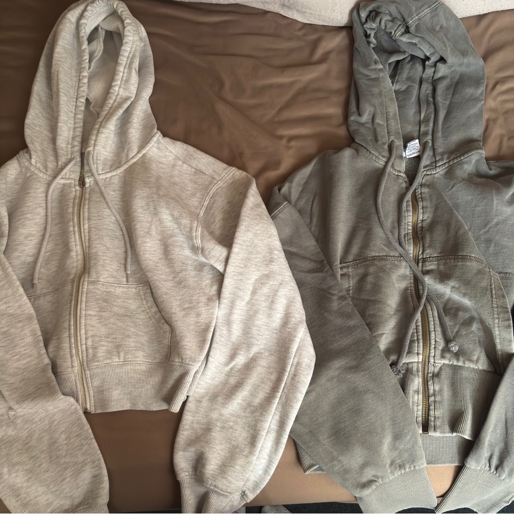 Light and Dark Grey Cropped Sweater Set